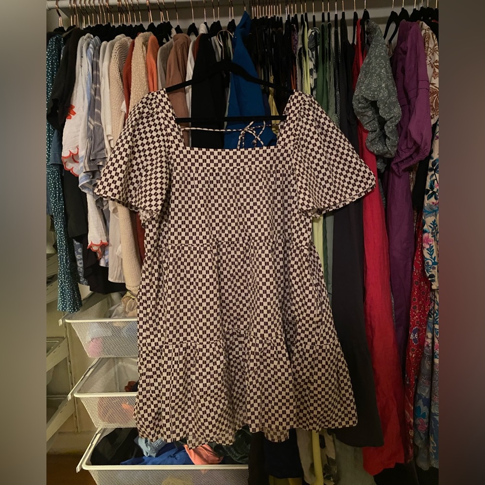 Abercrombie & Fitch Angel Sleeve Trapeze Mini Dress